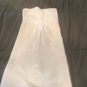 White susana Monaco strapless dress